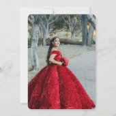 Terracotta Quinceñera Papel Picado Foto Einladung (Rückseite)