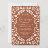 Terracotta Quinceñera Papel Picado Foto Einladung (Vorderseite)