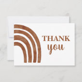 Terracotta Rainbow Dankeschön Karte (Vorderseite)