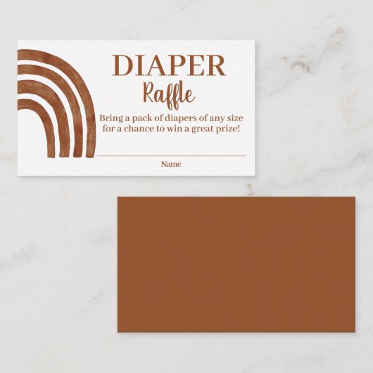 Terracotta Rainbow Diaper Umschließungskarte Begleitkarte (Vorne/Hinten)