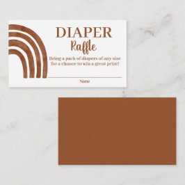 Terracotta Rainbow Diaper Umschließungskarte Begleitkarte