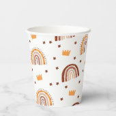 Terracotta Rainbow Ms Onederful Birthday Pappbecher (Rückseite)