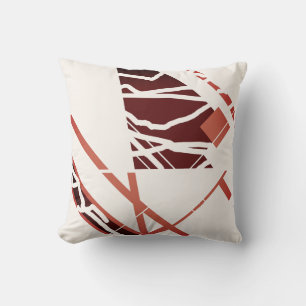 Terracotta Red Brown Abstraktes Kunstdesign Kissen