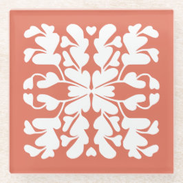 Terracotta red Deko Glasuntersetzer