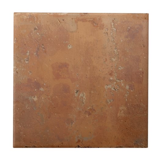 Terracotta red simple rustic  fliese (Vorderseite)