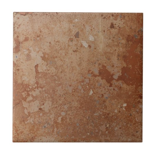 Terracotta red simple rustic  fliese (Vorderseite)