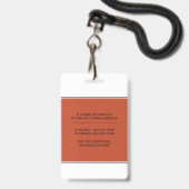 Terracotta Registered Krankenschwester caduceus Fo Ausweis (Rückseite mit Lanyard)