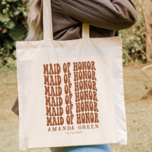 Terracotta Retro Boho Personalisierte Trauzeugin
