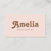 Terracotta Retro Decorative Minimalist Visitenkarte (Vorderseite)