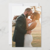 Terracotta Retro Elopement Foto Hochzeit Einladung (Rückseite)