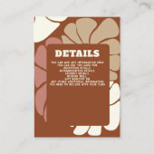 Terracotta Retro Groovy Boho Chic Details Karte (Vorderseite)