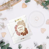 Terracotta Retro Groovy Boho Chic Floral Wedding Geschenktütchen