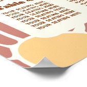 Terracotta Retro Groovy Boho Hochzeit Poster (Ecke)