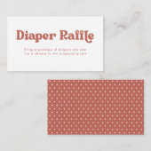 Terracotta Retro Type Diaper Umschließkarte Begleitkarte (Vorne/Hinten)