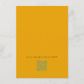 Terracotta Retro Wedding Details Card Begleitkarte (Rückseite)