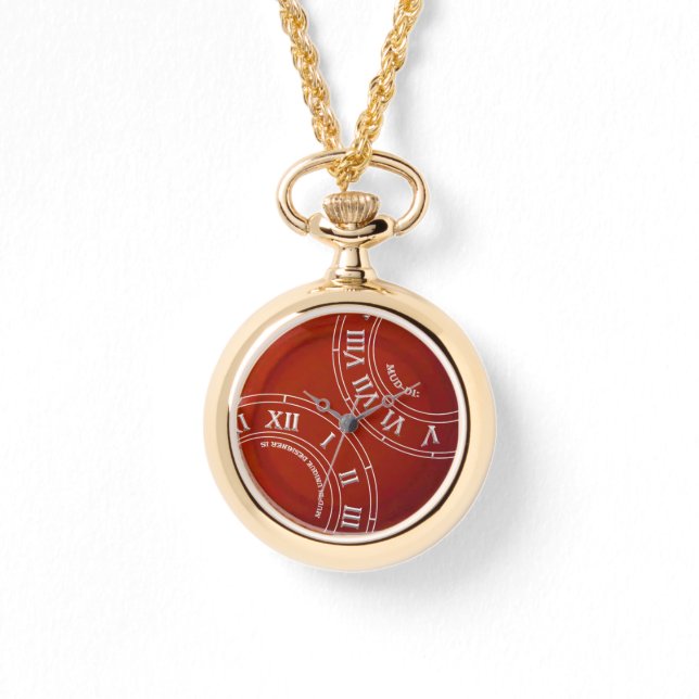Terracotta RN Necklace Watch Armbanduhr (Vorderseite)