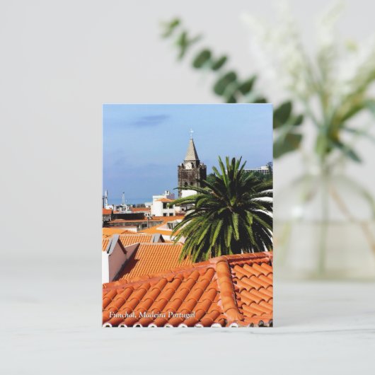 Terracotta Rooftops : Funchal, Madeira (Portugal) Postkarte (Stehend Vorderseite)
