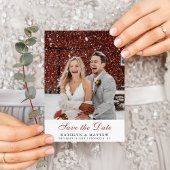 Terracotta Rosa Pink Pine Winter Wedding Save The Date