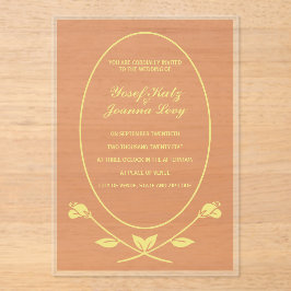 Terracotta Rose Akronylic Wedding Einladung