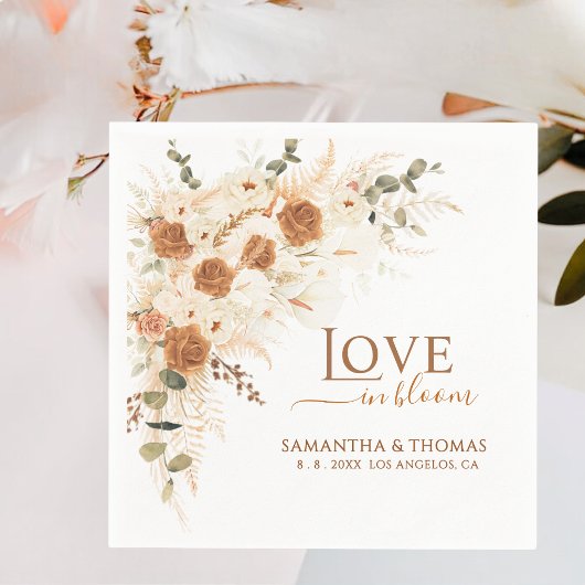 Terracotta Rose & Calla Lily Wedge Serviette