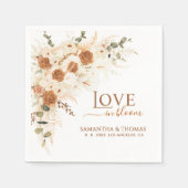 Terracotta Rose & Calla Lily Wedge Serviette (Vorderseite)