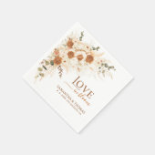 Terracotta Rose & Calla Lily Wedge Serviette (Ecke)