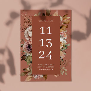 Terracotta Rose Clay Fall Rosenholz Save The Date