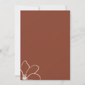 Terracotta-Rose Einladung (Rückseite)