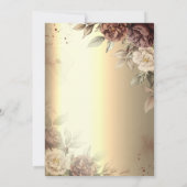 Terracotta-Rose Elegantes Gold-Script Save the Dat Save The Date (Rückseite)