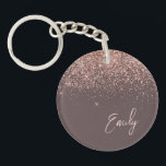Terracotta Rose Gold Blush Pink Glitzer Monogram Schlüsselanhänger<br><div class="desc">Terracotta und Rose Gold - Blush Pink Sparkle Glitzer Script Monogram Name Schlüsselanhänger. Das macht den perfekten 16 Geburtstag,  Hochzeit,  Brautparty,  Jubiläum,  Babydusche oder Junggeselinnen-Abschied Geschenk für jemanden,  der Lieben glamourösen Luxus und schicke Stile.</div>
