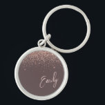Terracotta Rose Gold Blush Pink Glitzer Monogram Schlüsselanhänger<br><div class="desc">Terracotta und Rose Gold - Blush Pink Sparkle Glitzer Script Monogram Name Keychains (Key Chain). Das macht den perfekten 16 Geburtstag,  Hochzeit,  Brautparty,  Jubiläum,  Babydusche oder Junggeselinnen-Abschied Geschenk für jemanden,  der Lieben glamourösen Luxus und schicke Stile.</div>