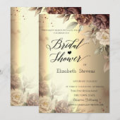 Terracotta-Rose Gold-Script-Brautparty Einladung (Vorne/Hinten)