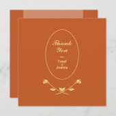 Terracotta-Rose Hochzeit Dankeskarte (Vorne/Hinten)