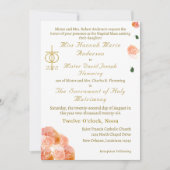 Terracotta Rose Katholische Hochzeit Einladung (Vorderseite)