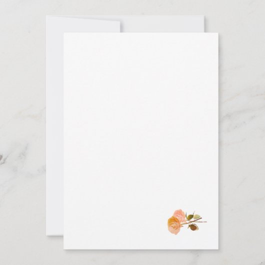 Terracotta Rose Katholische Hochzeit Einladung (Rückseite)