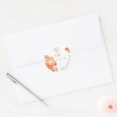 Terracotta Rose Katholische Hochzeit Runder Aufkleber (Umschlag)