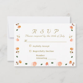 Terracotta Rose Katholische Hochzeitskarte RSVP Karte