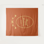 Terracotta-Rose Wandteppich (Vorderseite (Horizontal))