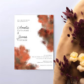 Terracotta Rose Watercolor Hochzeit Einladung