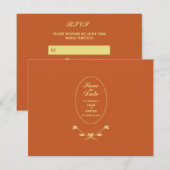 Terracotta Rose Wedding Response RSVP Card Karte (Vorne/Hinten)