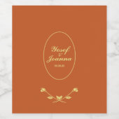 Terracotta-Rose Weinetikett (Einzelnes Label)