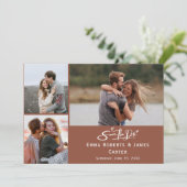 Terracotta Rost Foto Save the Date Karte (Stehend Vorderseite)