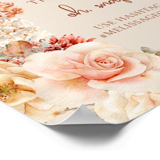 Terracotta-Rost Helfen Sie uns, die Liebe zu erfas Poster (Ecke)