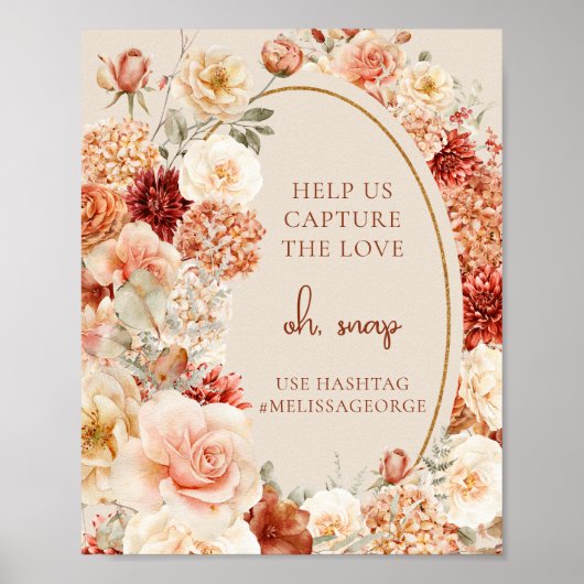 Terracotta-Rost Helfen Sie uns, die Liebe zu erfas Poster (Vorne)