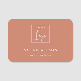 Terracotta-Rost-Logo für kundenspezifische Werbeak Namensschild