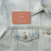 Terracotta-Rost-Logo für kundenspezifische Werbeak Namensschild (Beispiel)