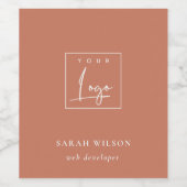 Terracotta-Rost-Logo für kundenspezifische Werbeak Weinetikett (Einzelnes Label)