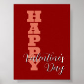 Terracotta Rote Velvet Happy Valentines Day Poster (Vorne)