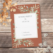 Terracotta RSVP Karte