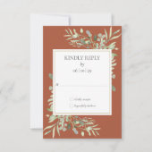 Terracotta RSVP Karte (Vorderseite)